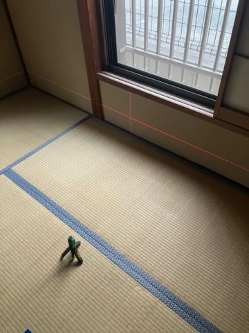 現地の傾き調査