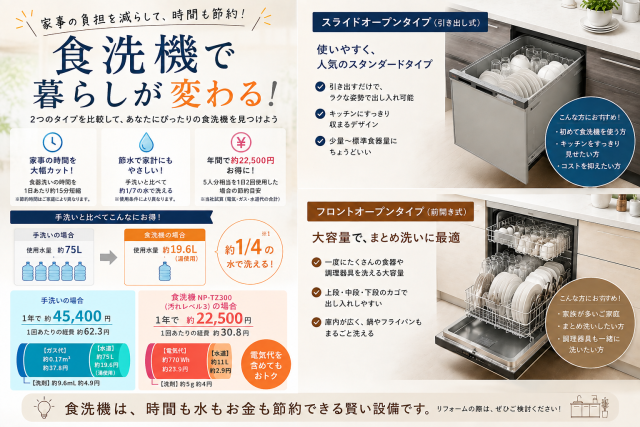 食洗機で、毎日の家事をもっとラクに!